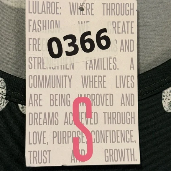 LuLaRoe Dark Green Dress with White Accents - Picture 2 of 6